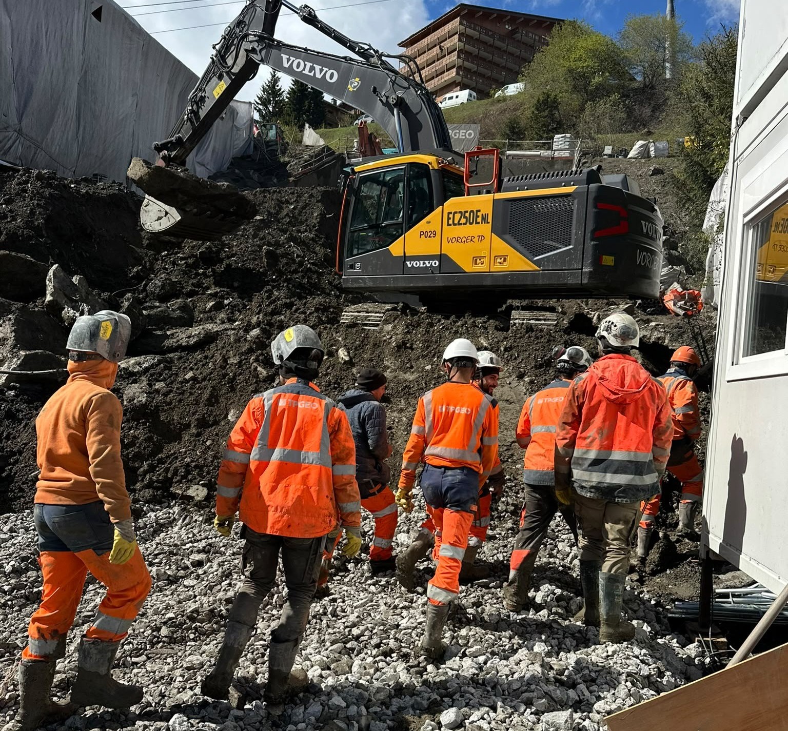 Équipe TPGEO sur chantier